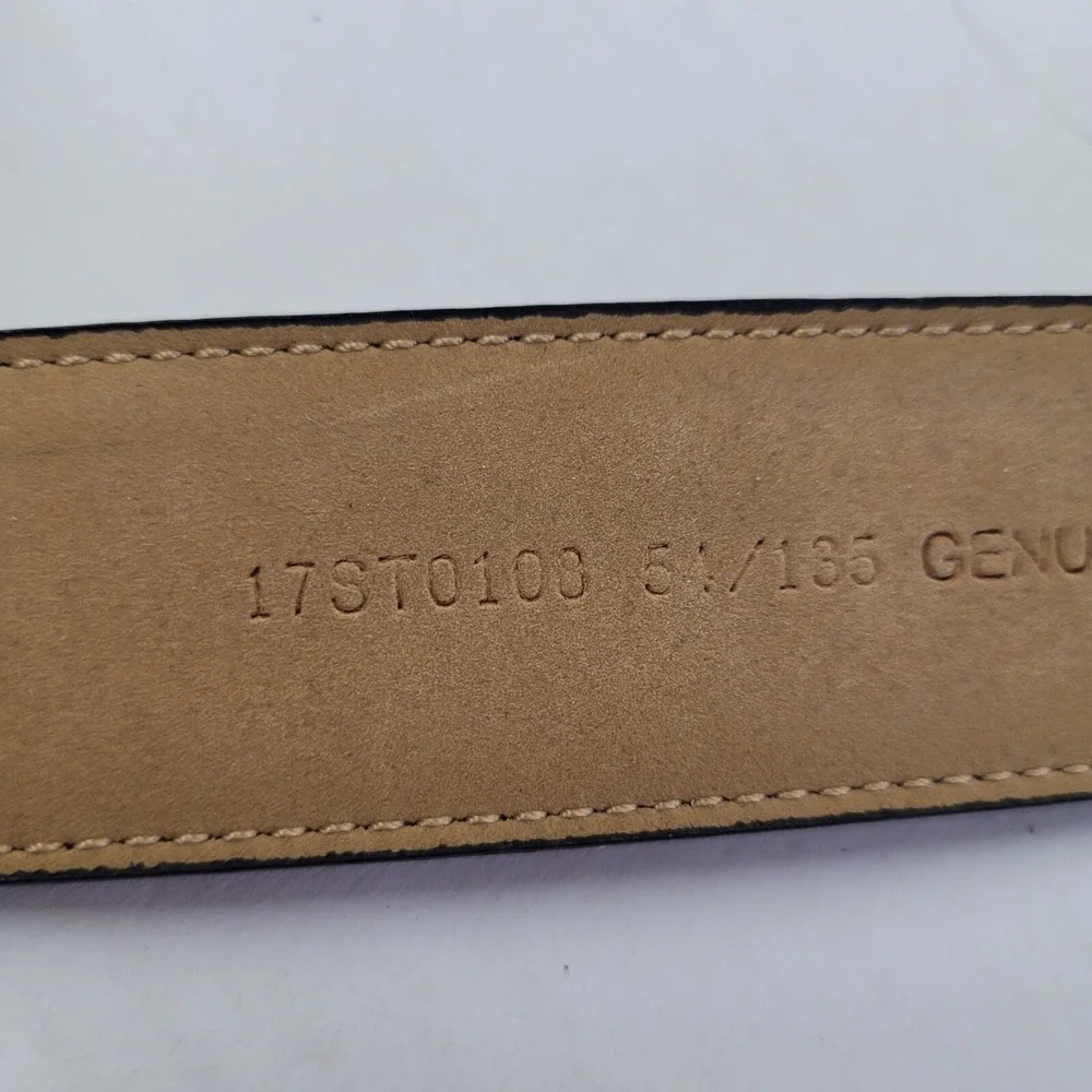 Stafford Dress Belt Men 54 Black Genuine Leather Big & Tall Hand Made Ultra-Soft